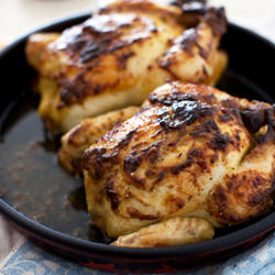 Roast Game Hens with Mustard