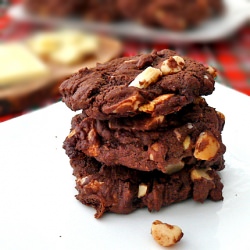 Double Chocolate Macadamia Cookies