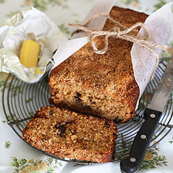 Banana, Coconut and Choc Chip Bread