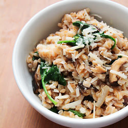 Farro w Shiitake Mushrooms & Spinach