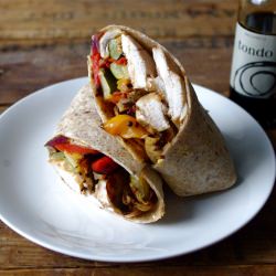 Roasted Veg & Balsamic Chicken Wrap