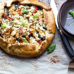 Eggplant, Pepper and Feta Galette
