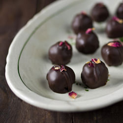 Chocolate Hibiscus Truffles