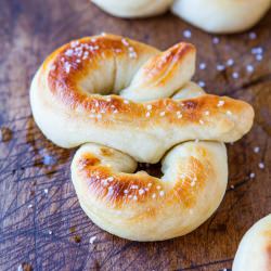 Soft Buttery One Hour Pretzels