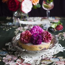 Blueberry & Rose Yoghurt Cake