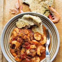 Tiger Prawn Curry with Naan Bread