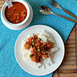 Cucumber Peas Curry