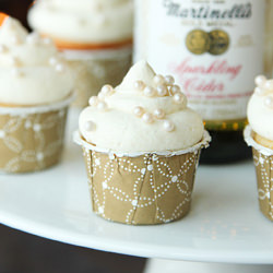 Mini Sparkling Cider Cupcakes
