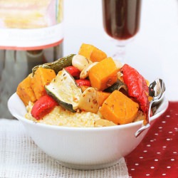 Roasted Sweet Potatoes and Peppers