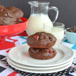 Low Fat Chocolate Cherry Muffin Top