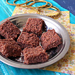 Chocolate Kalakhand/Fudge