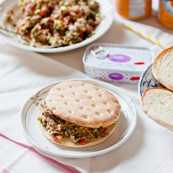 Sardine and Bell Pepper Sandwich