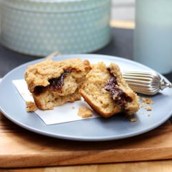 Nutella Stuffed Coffee Cake Muffins