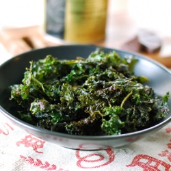 Cocoa Cayenne Dusted Kale Chips