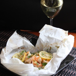 Shrimp Scampi in Parchment