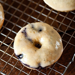 Glazed Blueberry Donuts