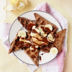 Chocolate Cornmeal Waffles