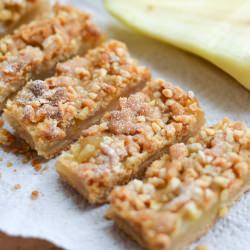 Pear and Ginger Crumble Slice