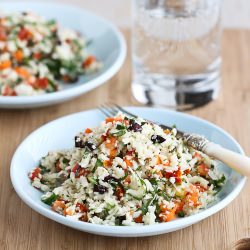 Grated Cauliflower Salad w/ Capers