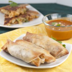 Crispy Baked Pork Spring Rolls