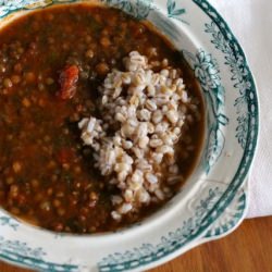 Tomato Spinach Lentil Soup