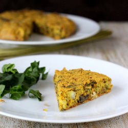 Mushroom, Chard, and Feta Frittata