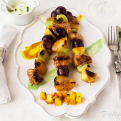 Skewers of Chicken w/ Fruit