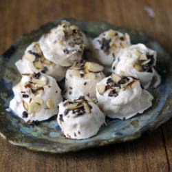 Frozen Banana Yogurt Truffles