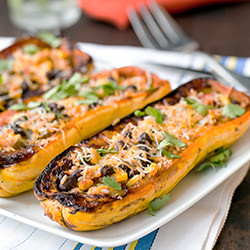 Chipotle Black Bean Stuffed Squash