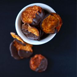 Dark Chocolate Sweet Potato Chips