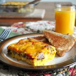 Red Pepper & Mushroom Egg Casserole