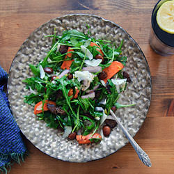 Arugula, Chorizo + Manchego Salad