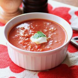 Chorizo and Roasted Red Pepper Soup