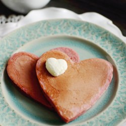 Heart Shaped Strawberry Pancakes