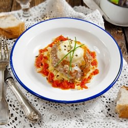Hamburger with Pasta