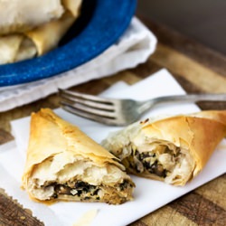 Mushroom Spinach Pockets (vegan)