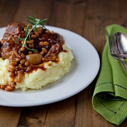 Oxtail Stew with Beans & Red Wine
