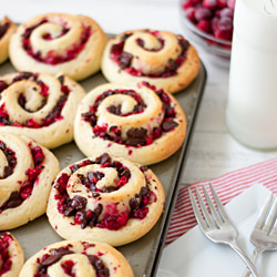 Chocolate Cranberry Sweet Rolls