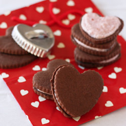Brownie Heart Sandwich Cookies