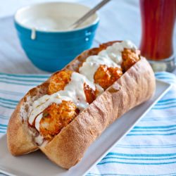 Buffalo Chicken Meatball Subs