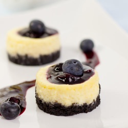Mini Blueberry Cheesecakes