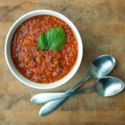 Tomato Basil CousCous Soup