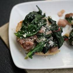 Mixed Green and Garlicky Bean Toast