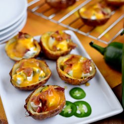 Roasted Jalapeno Popper Potato Skin