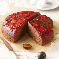 Upside down Plum Cake