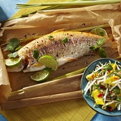 Golden Trout with Mango Salad