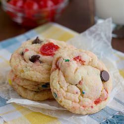 Banana Split Cake Mix Cookies
