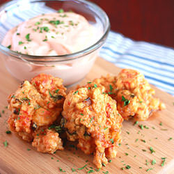 Crawfish Beignets with Cajun Dippin