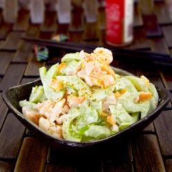 Wasabi Mayo Shrimp Celery Salad