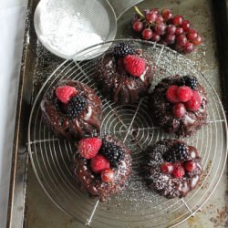 Mini Chocolate Bundt Cakes
